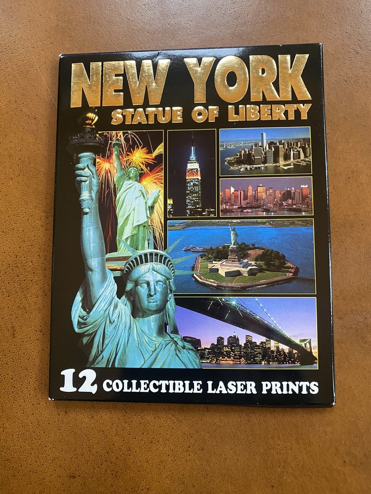 New York Statue of Liberty 12 Laser Prints Post Cards Excellent Condition