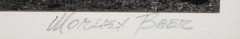 MORLEY BAER Signed 1968 Original Vintage Photograph – «Metal Barn, Contra Costa»