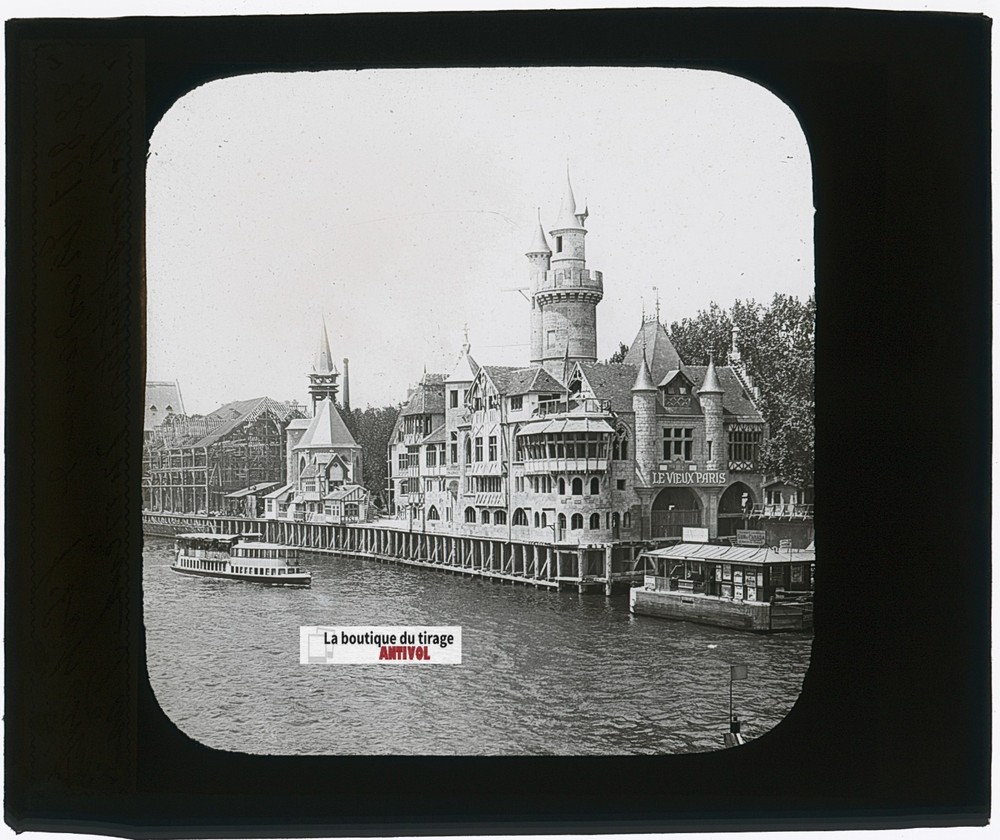 World Expo 1900 Paris Glass Plate Photo, Black & White 8,5×10 cm