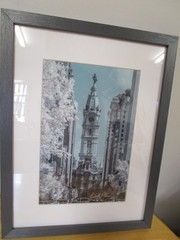 Phillyscapes Print by Russ Brown, City Hall, Philadelphia Pa 12X17 Framed