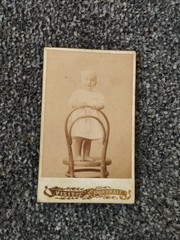CDV Photo Children, 1908. Child. Girl. Vintage photo of a girl. 2