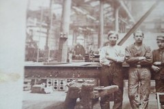 Old photo – group of boys, apprentices??? machine fitter?? 1910-20 ?