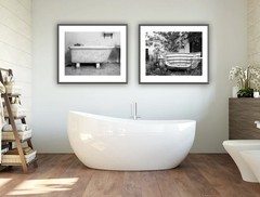 Set of TWO – Bathroom Bear Claw Tub Antique Bathtub Art Photography Print