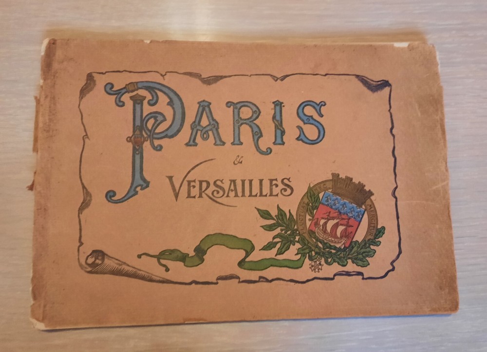 Paris Versailles France Pictures Black White Antique Photo Book