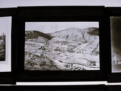 Erzgebirge cities after old engravings Annaberg etc. 14 historical glass pictures