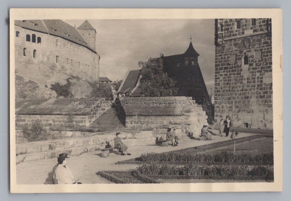 Nuremberg 1949 Castle Postwar Old Photo 1940s
