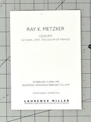 Ray K. Metzker (1931-2014) Art Announcement Card 1992 – Sojourn South Of France