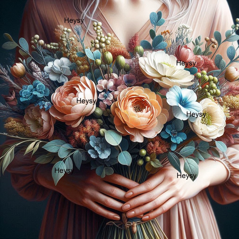Floral Art Digital Image – Hybrid Creative Artwork – Modern Wall Decor