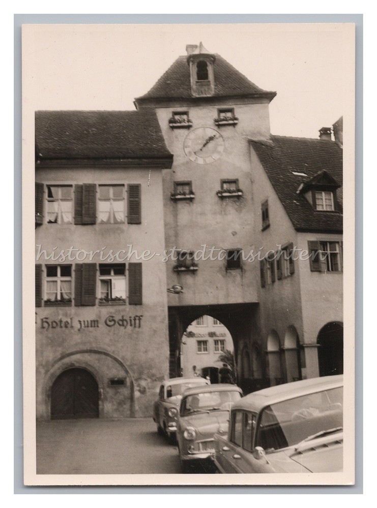 Meersburg am Bodensee – Hotel zum Schiff – Cars – Old Photo 1950s