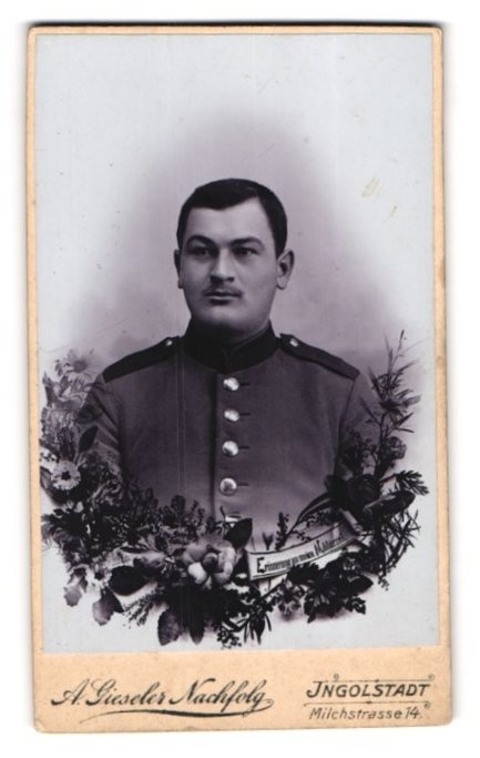 Photograph A. Gieseler Nachf., Ingolstadt, Milky Way 14, soldier in uniform