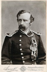 1876 General George Custer Mechanical Cabinet Card Photo REPRODUCTION -BRAND NEW