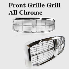 Front Grille Grill All Chrome Compatible with 2006-2009 DODGE RAM 1500 2500 3500