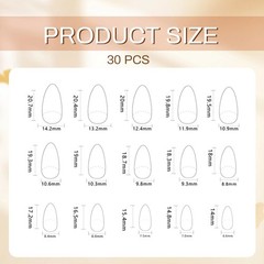 30Pcs Wine Red Press On Nails Short Oval, Thick Acrylic Press Ons, Short Almond N…