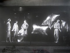 WARHOL MERCE CUNNINGHAM SILVER PILLOWS HUGE VINTG GELATIN SILVER PHOTO BERGDORF