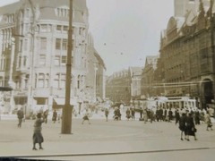 Hans Breuer Photo Hamburg 1928 Stamped Die Mönckebergstrasse.