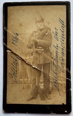 orig. CDV Photo Photograph Picture Old Mr Man Fashion Circa 1866 Landstorm Soldier War