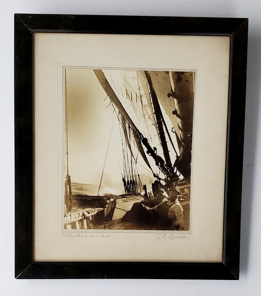 Vintage Pictorialist J.E. Knickle Maritime Photograph, Signed – Nova Scotia