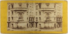 France Fountain Cuvier Old Paris Boutique c1865 Photo Stereo Vintage Album