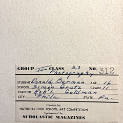 1947 Donald S Berman Signed B&W Photo High School Exhibition Gimbel Bros 20×14