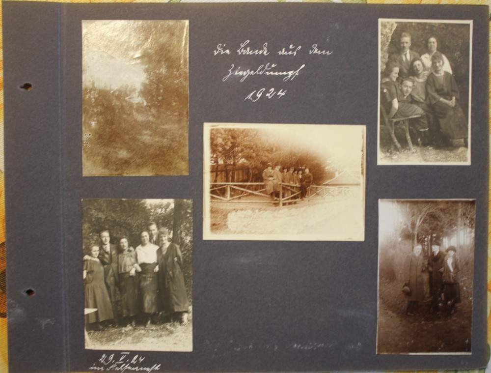 Photos album sheet 1924 Stuttgart vintage Nagold 1926 woman women IK