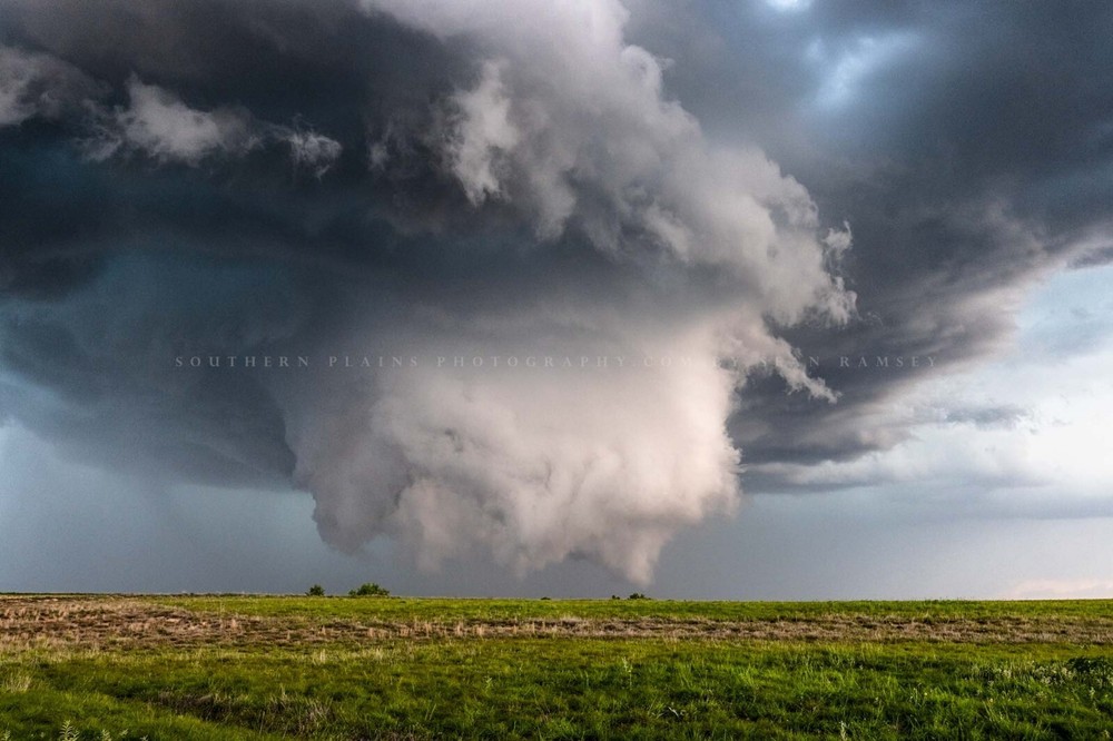 Supercell Thunderstorm Photography Print – Mescocylone in Oklahoma Panhandle