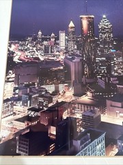 Scott O’Niell Signed Atlanta Night Corporate Skyline Cityscape Photo 8×10 80s 90