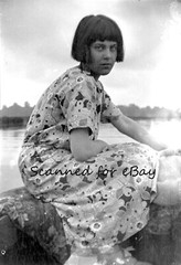 45 NEGATIVES IN ALBUM RICH COUPLE & BOYS AT HOME & GARDEN 1941-56 FASHIONS