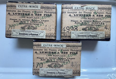 3 Original Sealed Packaging Glass Plates Lumiere & Ses Fils 4 1/2 -6