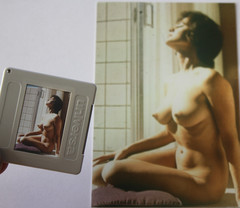 Photo model woman nude woman slide art girl reprint approx. 1970 GDR vintage IK