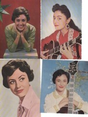 Caterina Valente Lot Of 4 Photographs On Cards 13×12 And 15×10