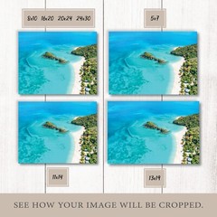 Trunk Bay, St John Beach Aerial Photography Wall Art Decor, USVI Islands