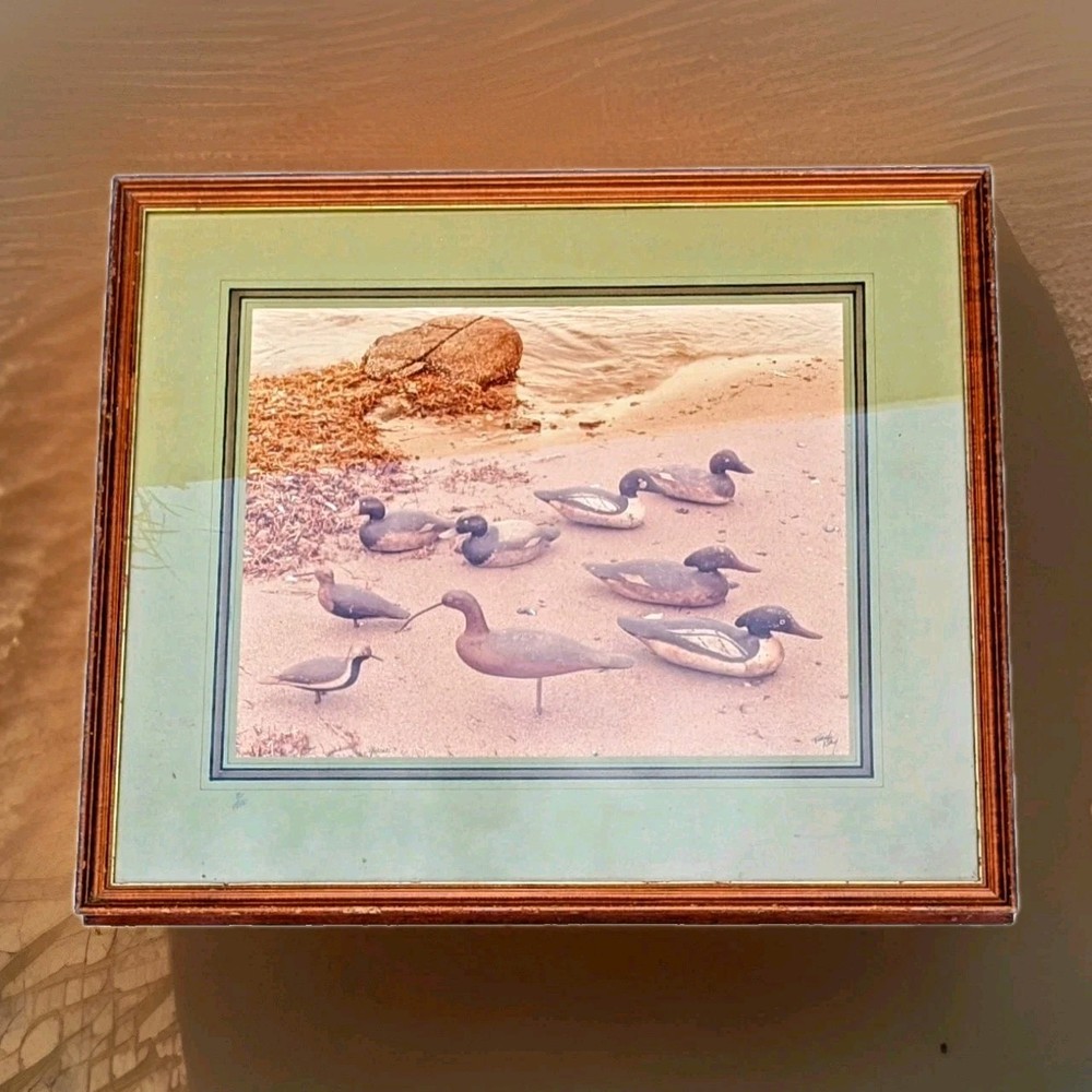 Frank Klay Sepia Photograph Signed «Mason’s» Decoys, Shorebirds 29½» x 26″ LARGE