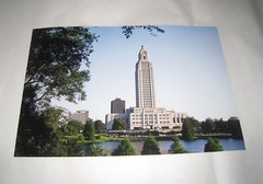 Beautiful Photograph of Louisiana Capitol Building Across Lake 2003 8×12 AGFA