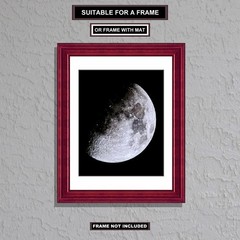 Moon Wall Decor 8×10 inch Print 61 Percent Full Moon (Waxing Gibbous) M5364