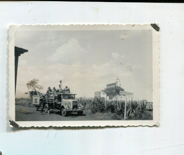 Old photo truck in South Africa around 1950, 9x6cm