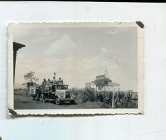 Old photo truck in South Africa around 1950, 9x6cm