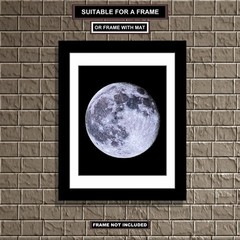 Moon Decor 8×10 inch Print 99 Percent Full Moon (Waning Gibbous Phase) M0800