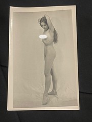 Original Curiosa Pin Up Print 1950s Portrait Nude Woman Female France Eros