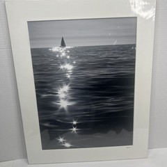 12X16” Photo Sailboat & Sunlight Reflection Matted By William Hogan “Diamonds”