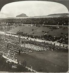 Greece Athens Stadium School Parade 1901 Photo Stereo White Vintage §N