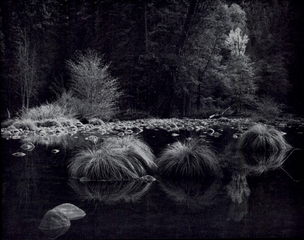 1959 Ansel Adams Yosemite Valley National Park River at Valley View Art Photo