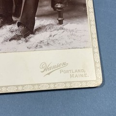 Vintage 1920s Cute Couple Portrait by Hanson Cabinet Card Photograph Portland ME