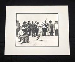 Ben Hogan 8×10 Photo Approach to the 10th Green-Pinehurst 1940 Matted to 11×14