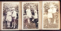 circa 1920s THE MARRIAGE PROPOSAL, 3 FRAMED PHOTOGRAPHS, ORNATE WOOD FRAME