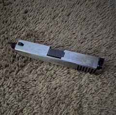 g19 gen 3 complete Silver slide with Black threaded barrel, Front Sight Included