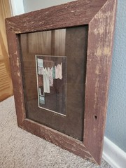 Laundry on the Line Reclaimed Wood Frame Jack Miller Original Photograph 11×12.5