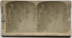 The Life Of Jesus Scene Biblical Female Of Samaria Photo Stereo 1894 Vintage