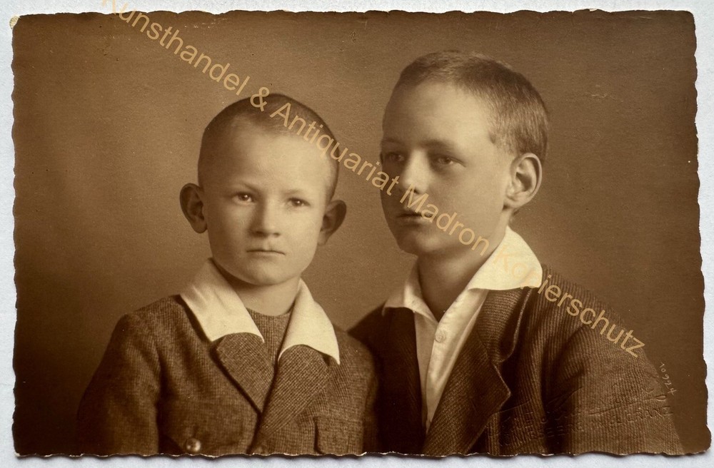 orig. Photo postcard photography child children around 1930 Königsberg East Prussia boys