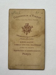 orig. CDV photography photograph vintage album print 1870 Paris Gougenheim