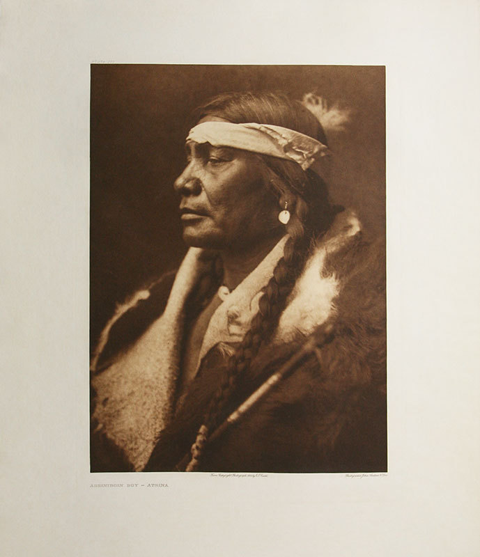 Edward S. Curtis (1868-1952) – Assiniboin Boy – Atsina Photogravure